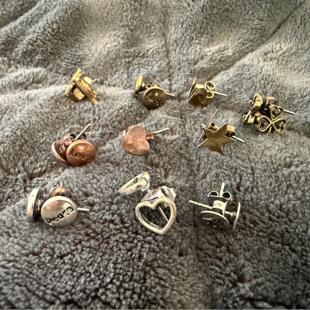 Mixed Metal Stud Earring Set